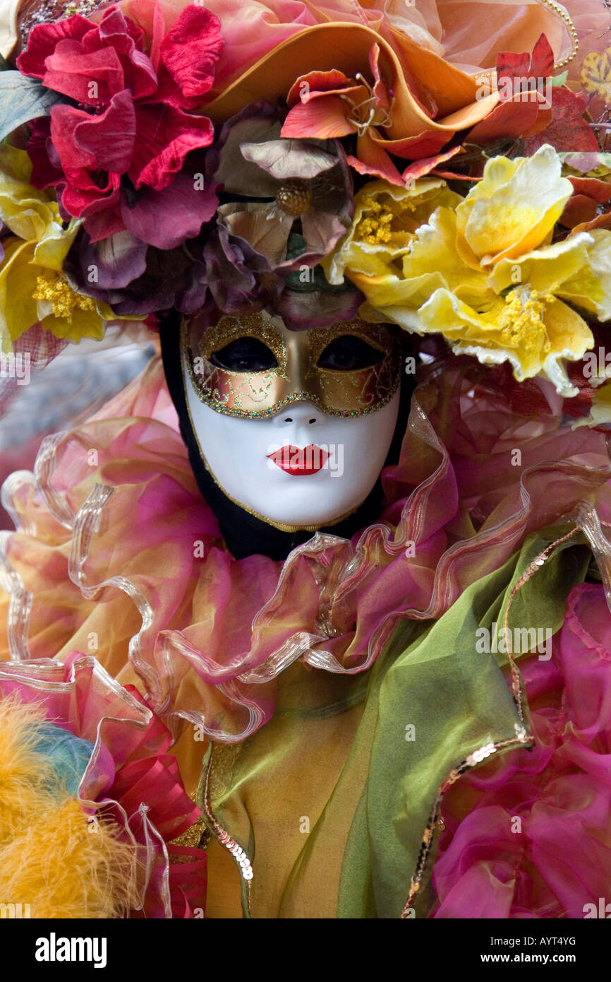 Colourful mask, Carnevale di Venezia, Carnival in Venice, Italy Stock Photo