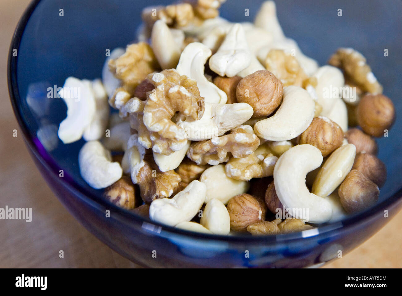 Bowl of mixed nuts Stock Photo Alamy