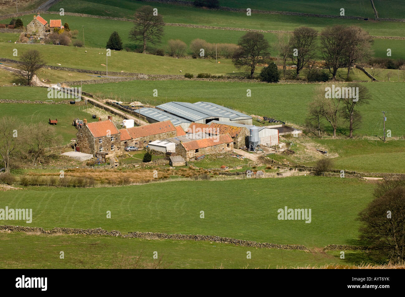Farm in Fryupdale in the North Yorkshire Moors Stock Photo