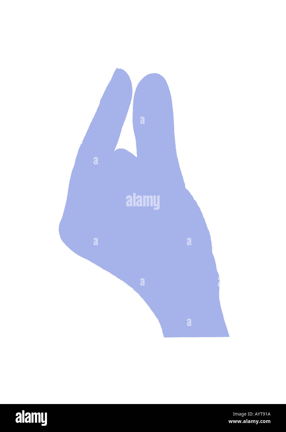 Silkscreen illustration of a hand Stock Photo