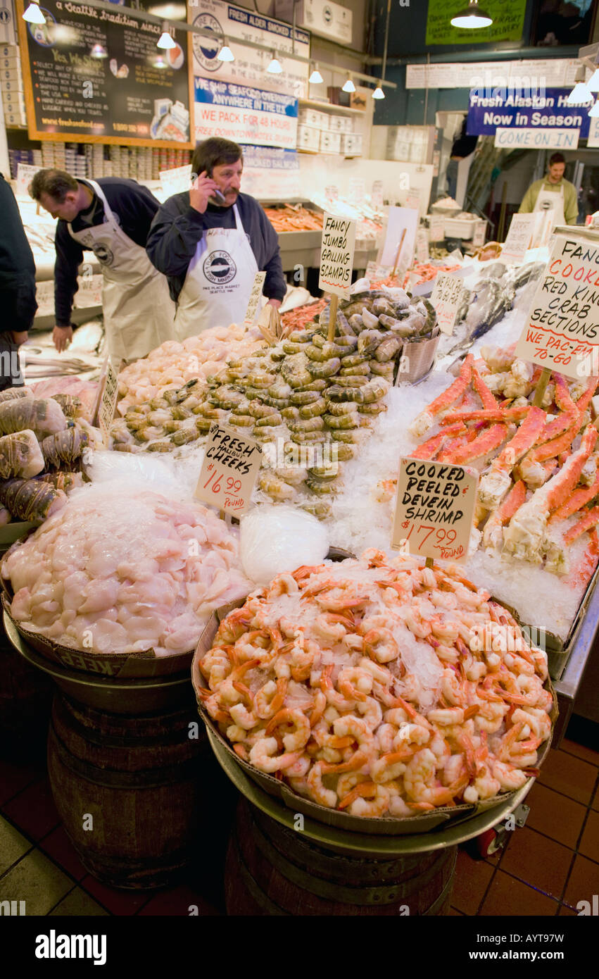 Seafood Market, Pike Place Market, Seattle Washington Stock Photo Alamy