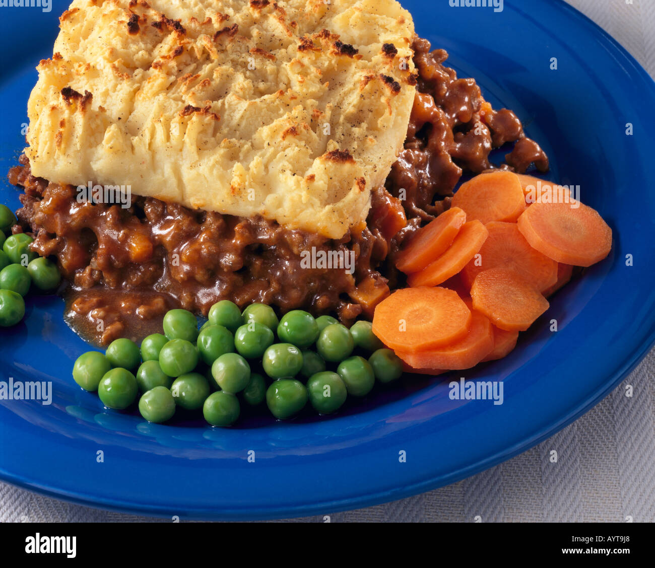 Cottage Or Shepherds Pie Carrots And Peas Stock Photo 9814759 Alamy