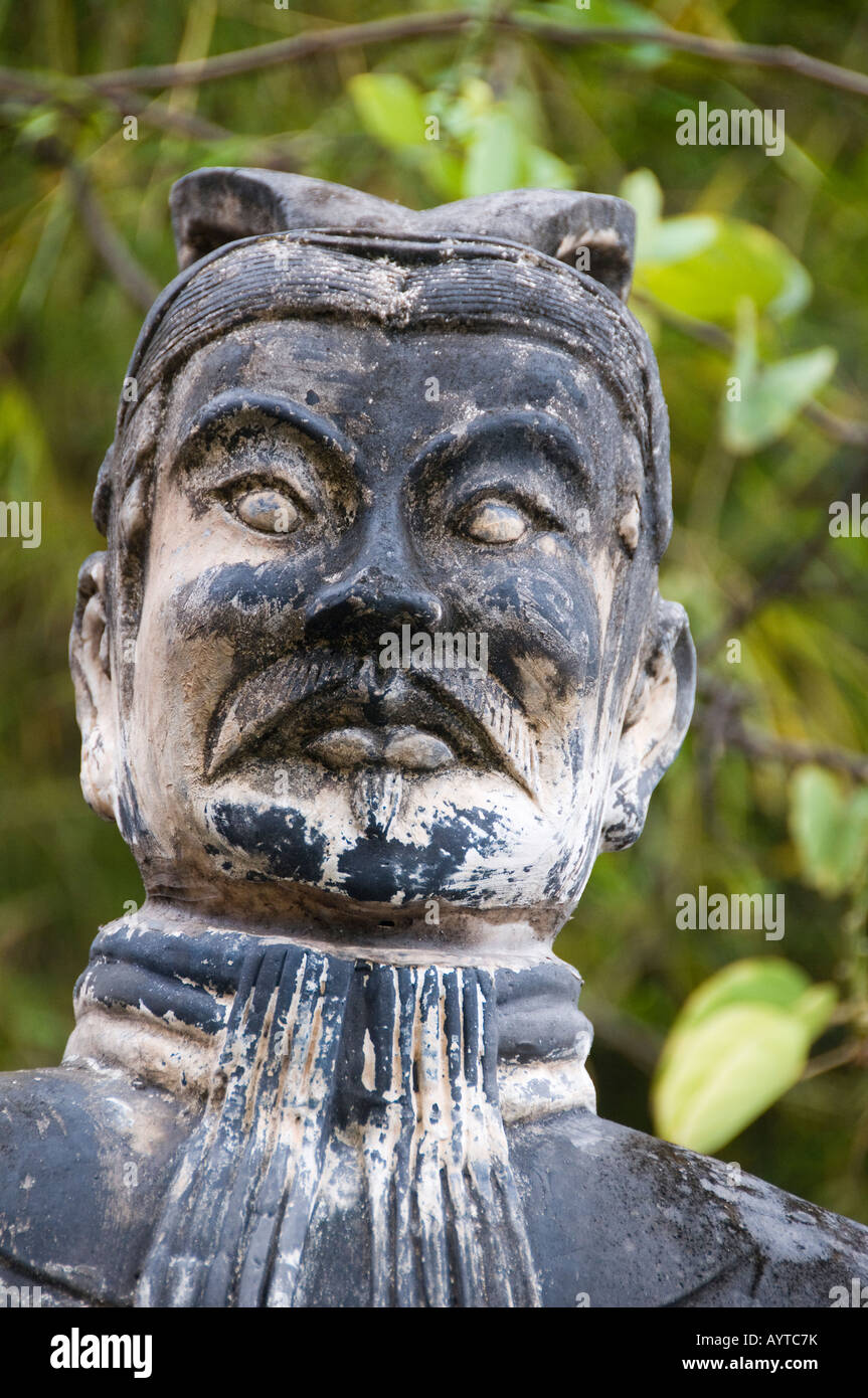 Terra Cotta heads in Singapore Stock Photo