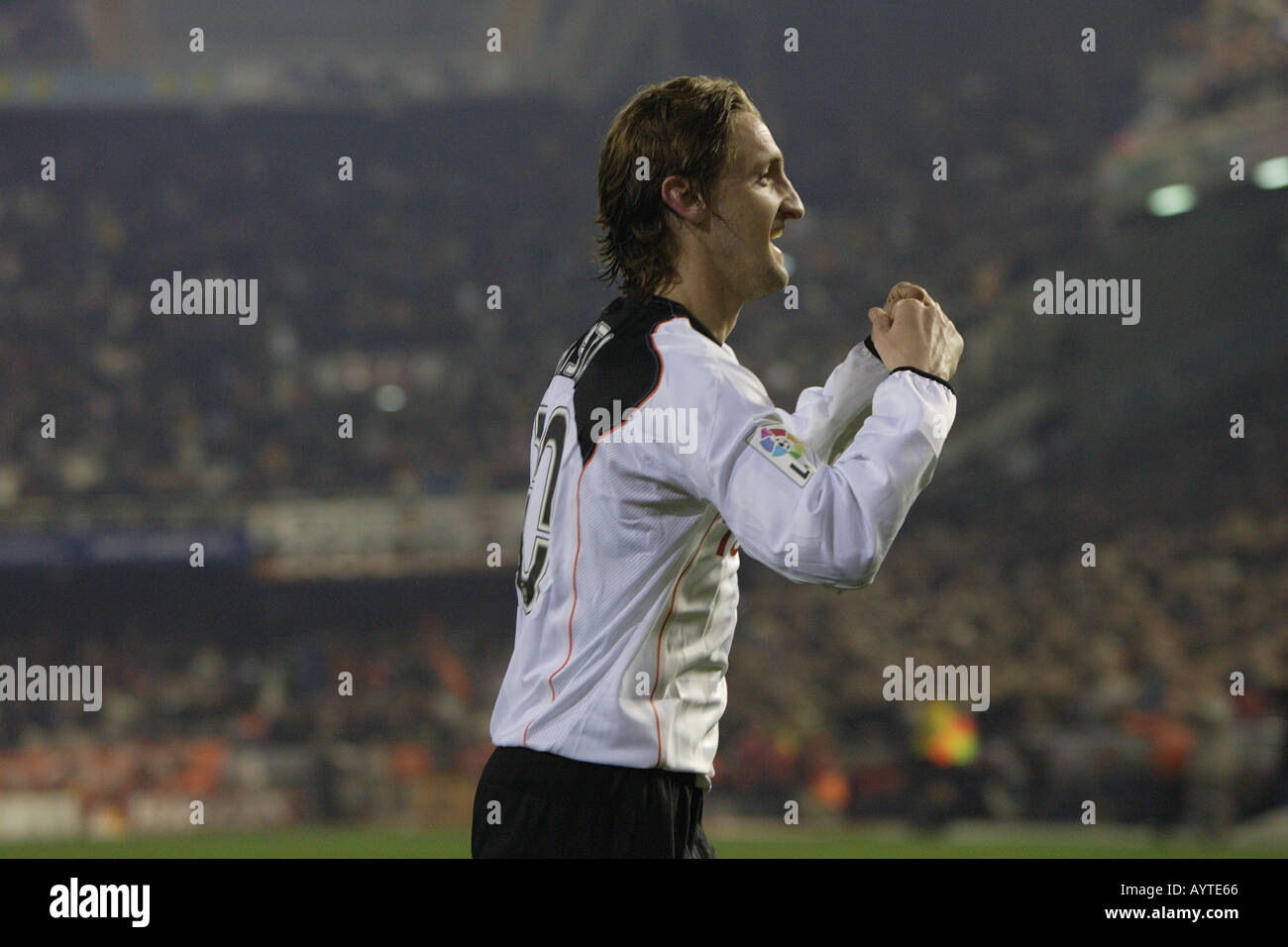Valencia vs Levante in 2005 the moment of the controversial goal Mista scores Stock Photo Alamy