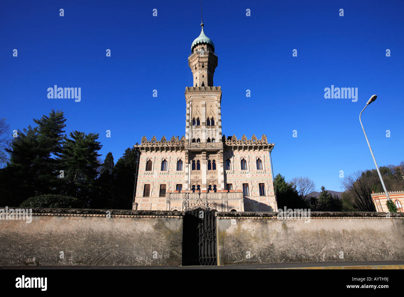 Villa Crespi Hotel, Lake Orta, Italy Stock Photo - Alamy