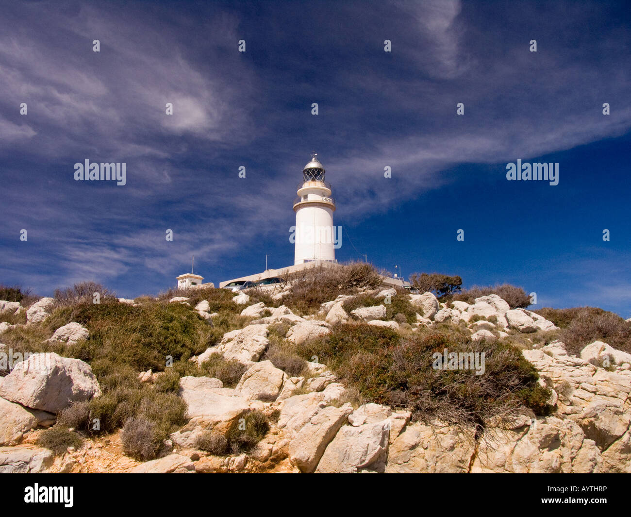 The lighthouse on the point of Cap de Formentor, Mallorca, Spain Stock Photo