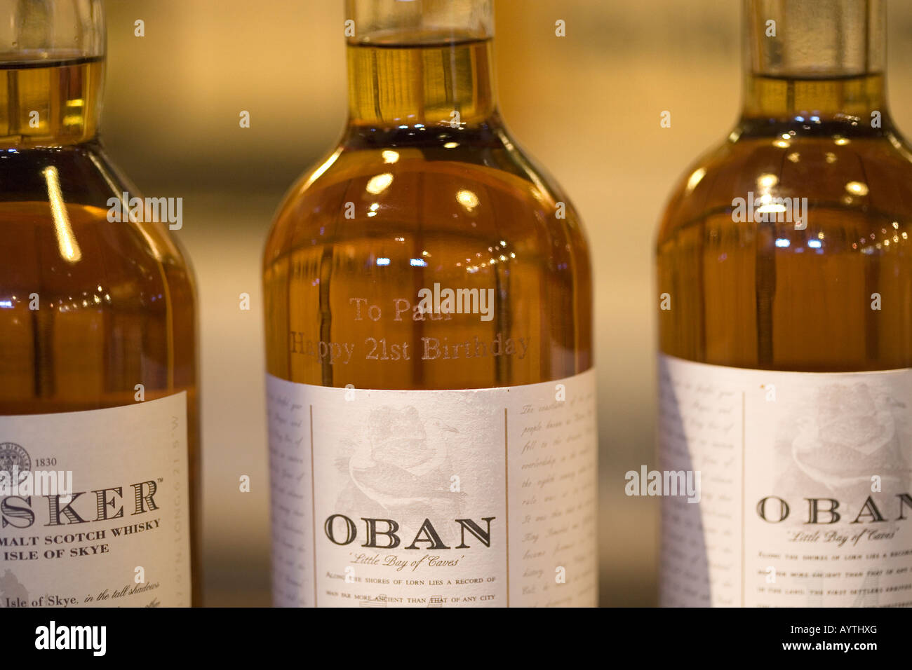 Oban Malt Scotch Whisky distillery in the Scottish west coast port of Oban, Argyll, Scotland uk Stock Photo