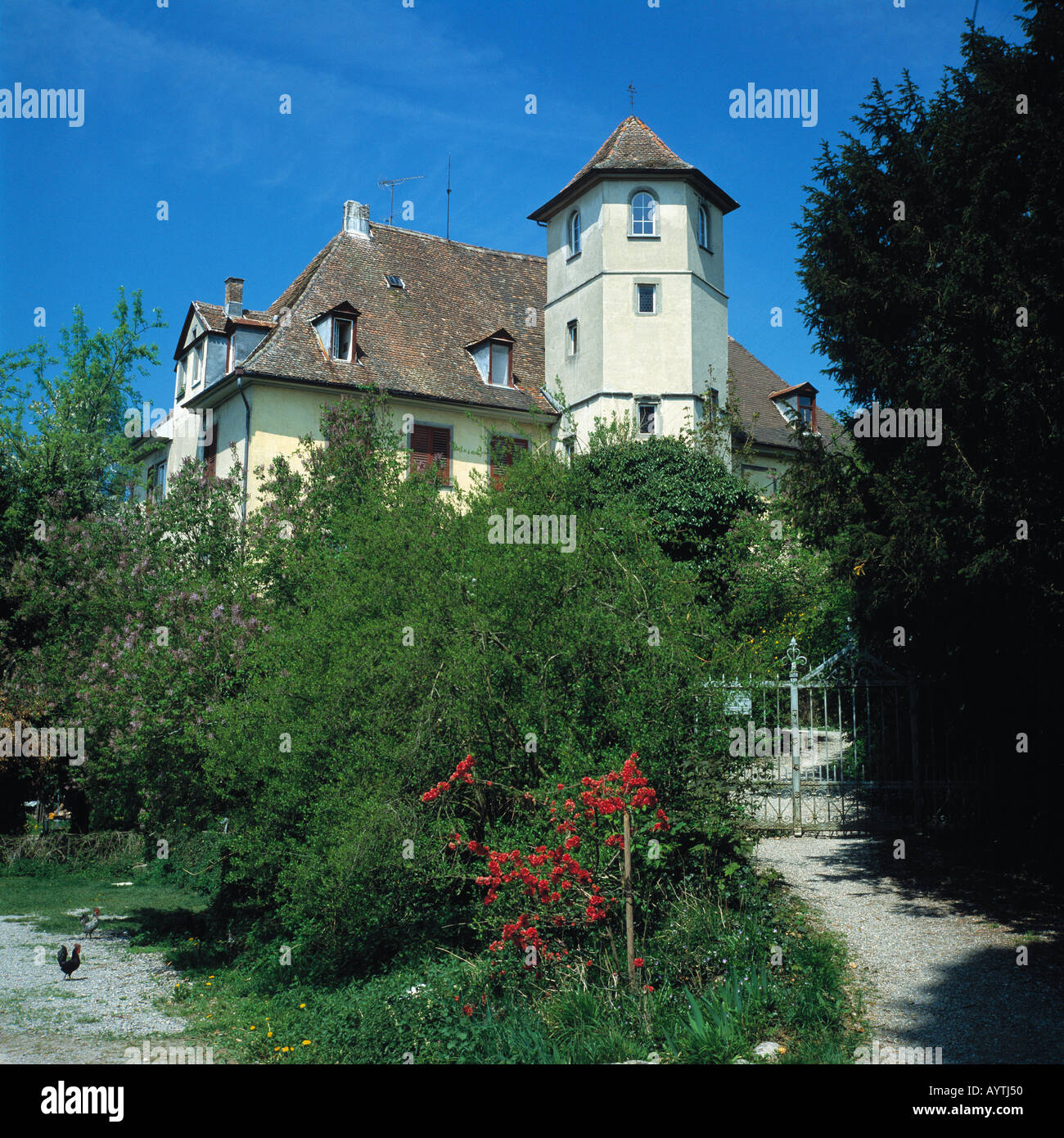 Schloss Lindenhof in Radolfzell, Bodensee, Baden-Wuerttemberg Stock Photo