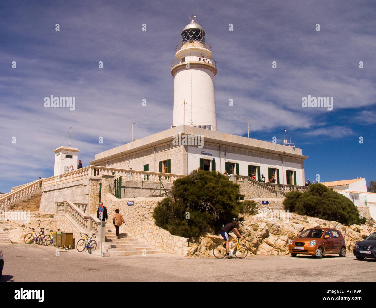 The lighthouse on the point of Cap de Formentor Mallorca Spain Stock Photo