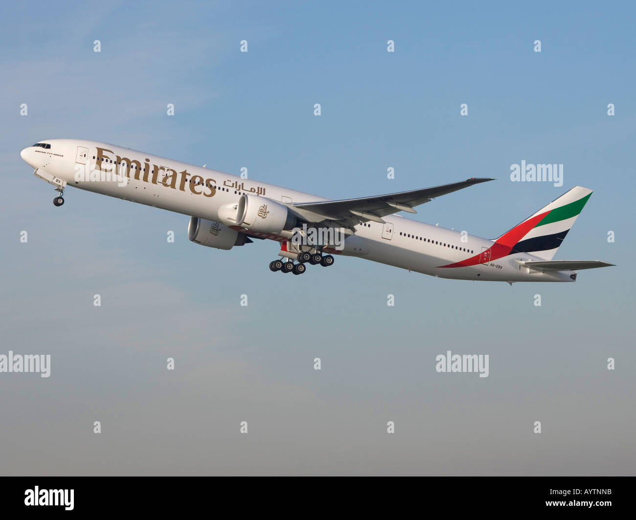 Emirates Boeing 777 triple seven Stock Photo