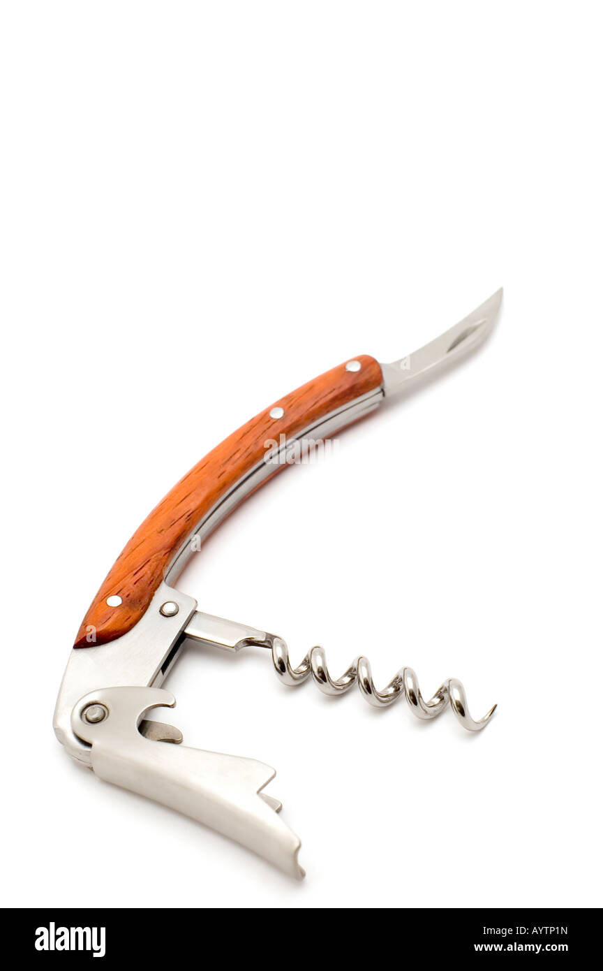 object on white tools fold corkscrew Stock Photo Alamy