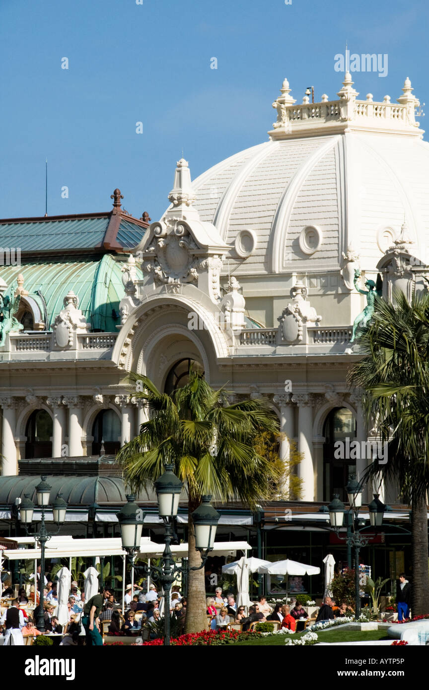 Cafe de Paris and the Casino Monte Carlo, Monaco Stock Photo