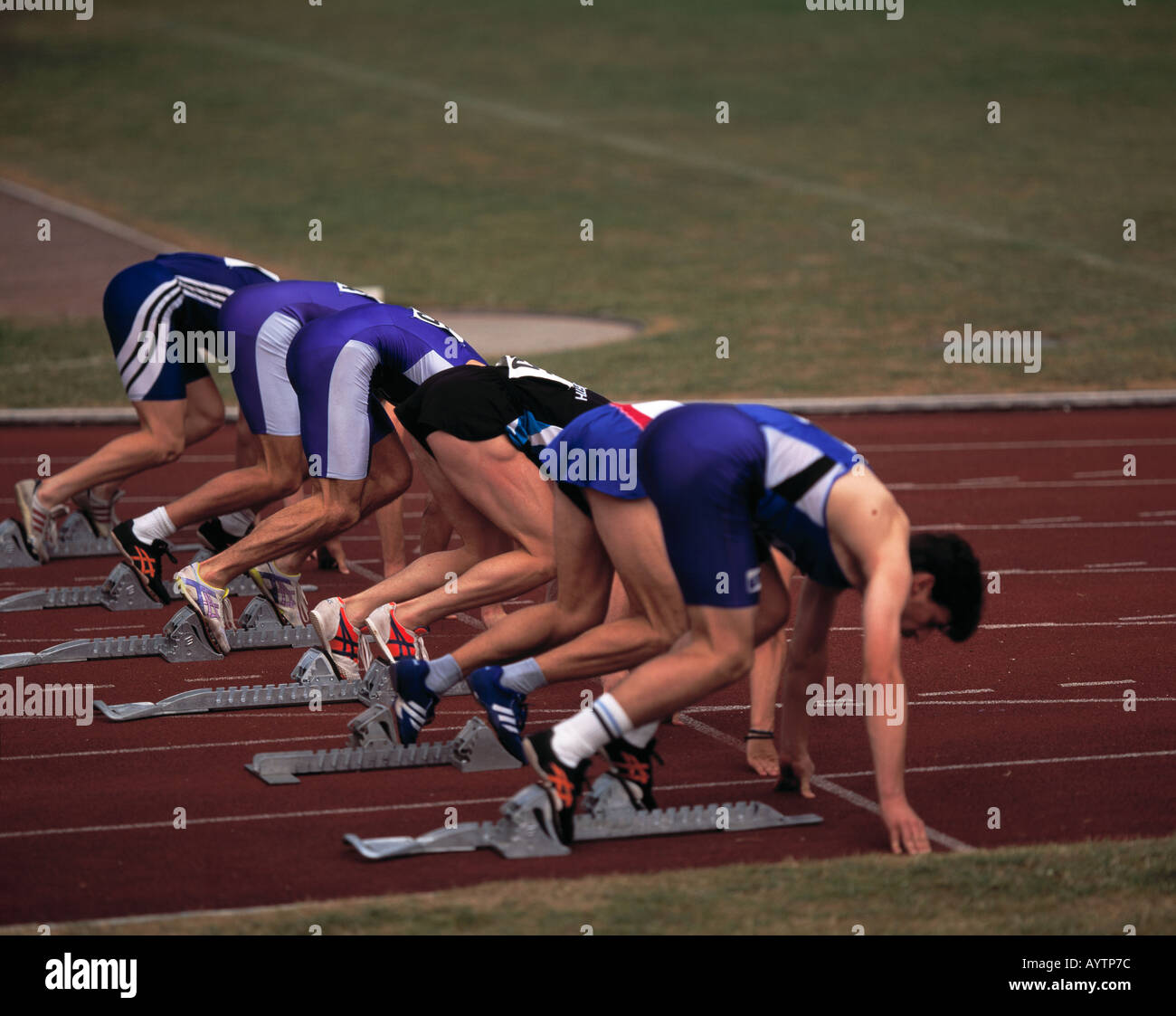 sports, athletics, starting runners Stock Photo Alamy