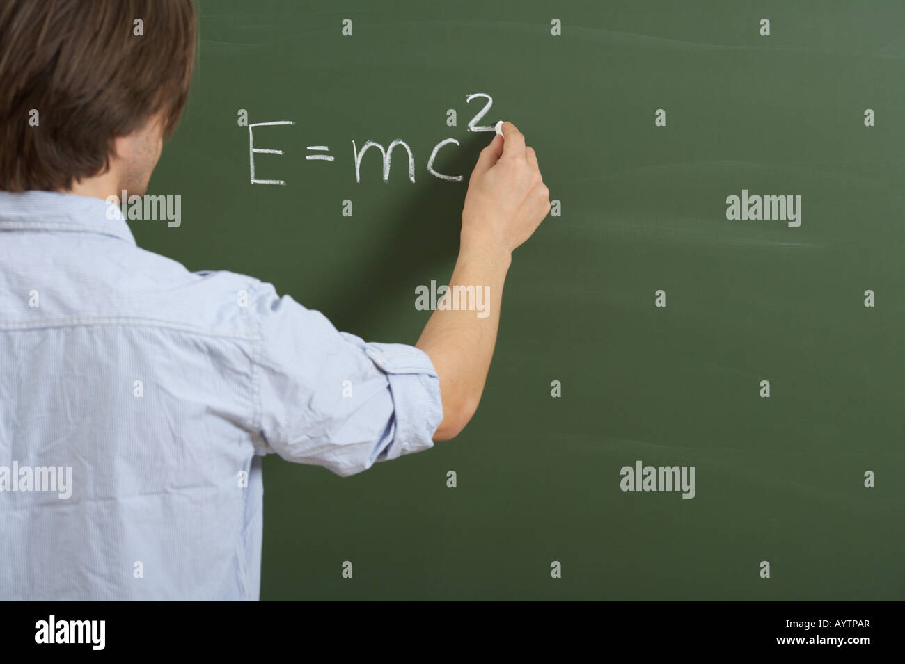 Man writing formula on board hi-res stock photography and images - Alamy