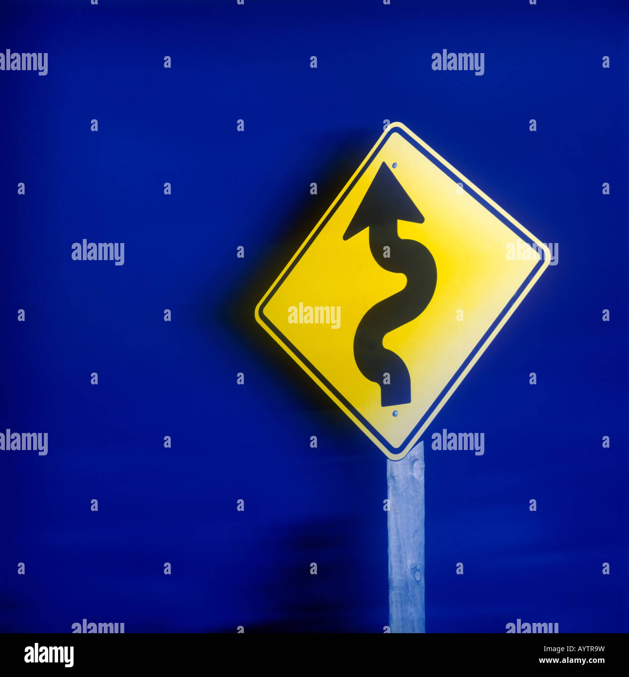 Curves ahead sign Stock Photo Alamy