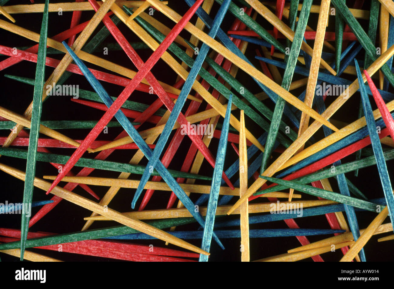 Multicolored toothpicks Stock Photo