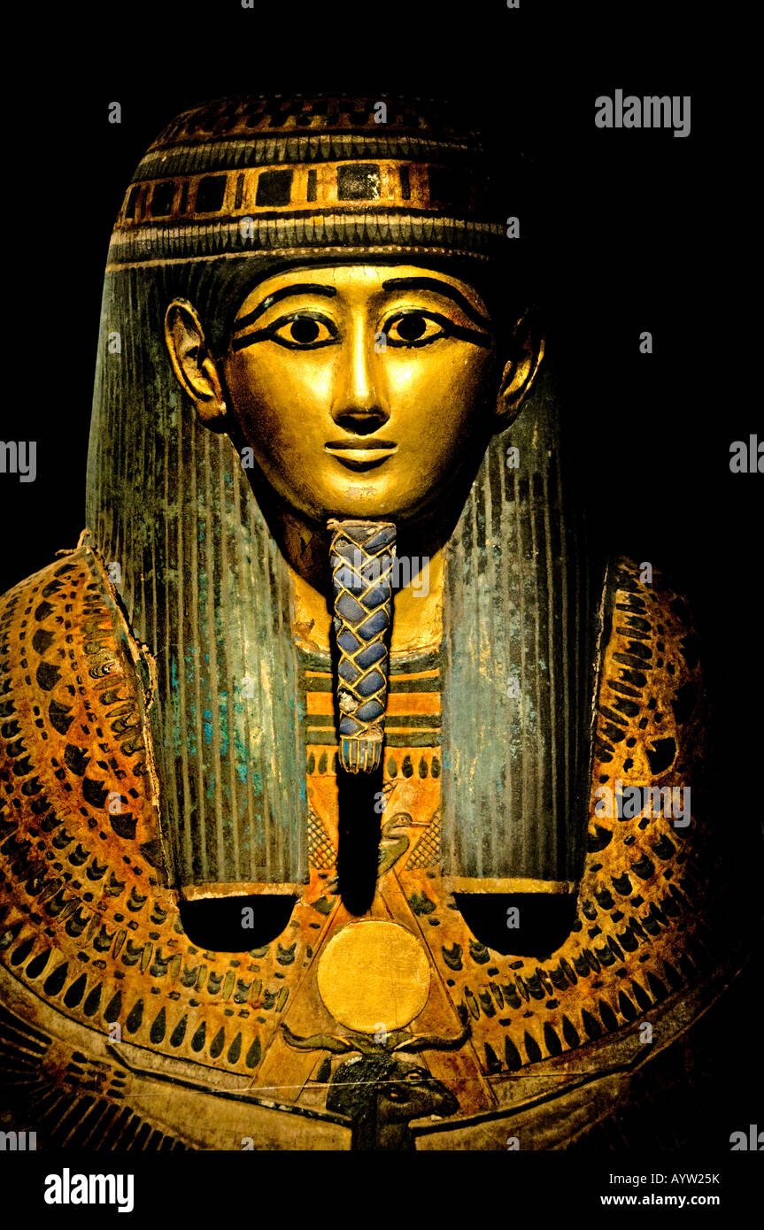 Panehsy 8 Coffin mummy sarcophagus Egypt Tomb Found in Thebe Ca. 890 B.C. 22nd dynasty Stock Photo