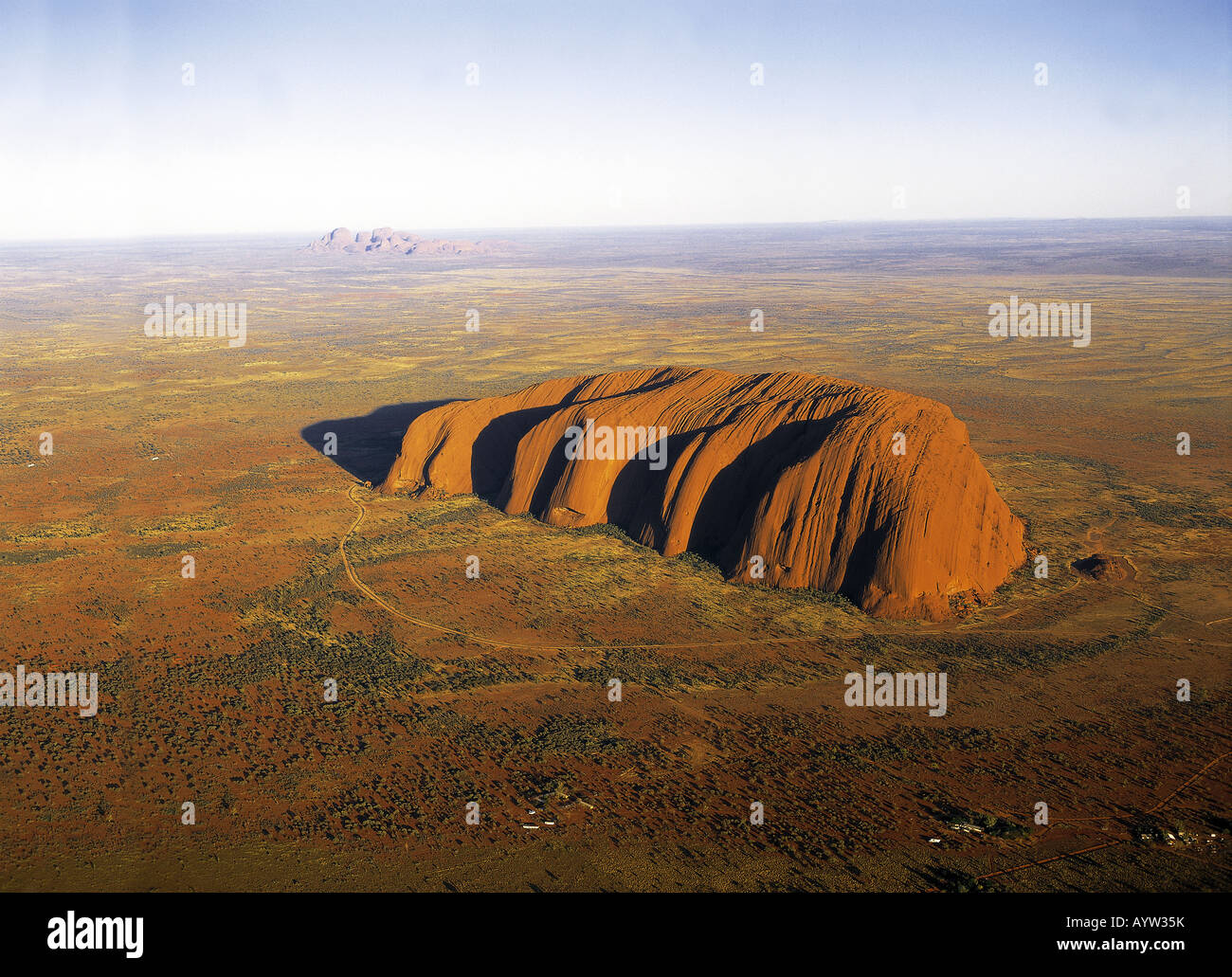 Olgers Rocks Aerial of Ayers Rock and Olgas Australia Stock Photo - Alamy