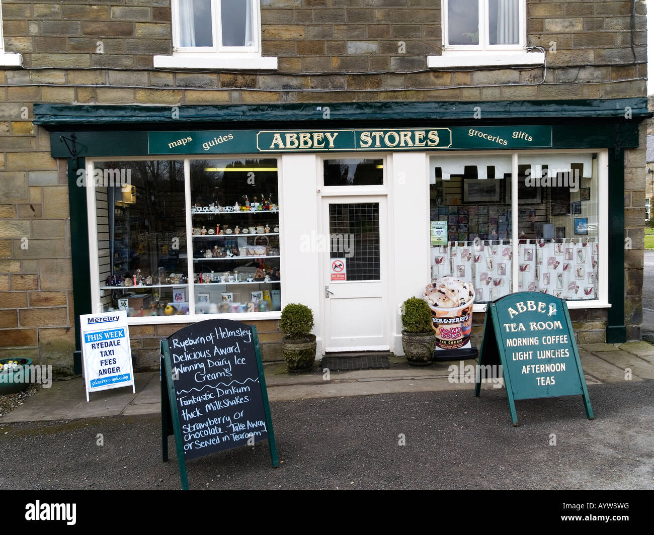 Abbey Stores shop tearoom and information centre in the village of