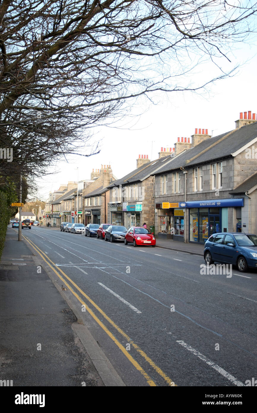 The village of Cults on the outskirts of the oil rich city of Aberdeen, Scotland, UK Stock Photo