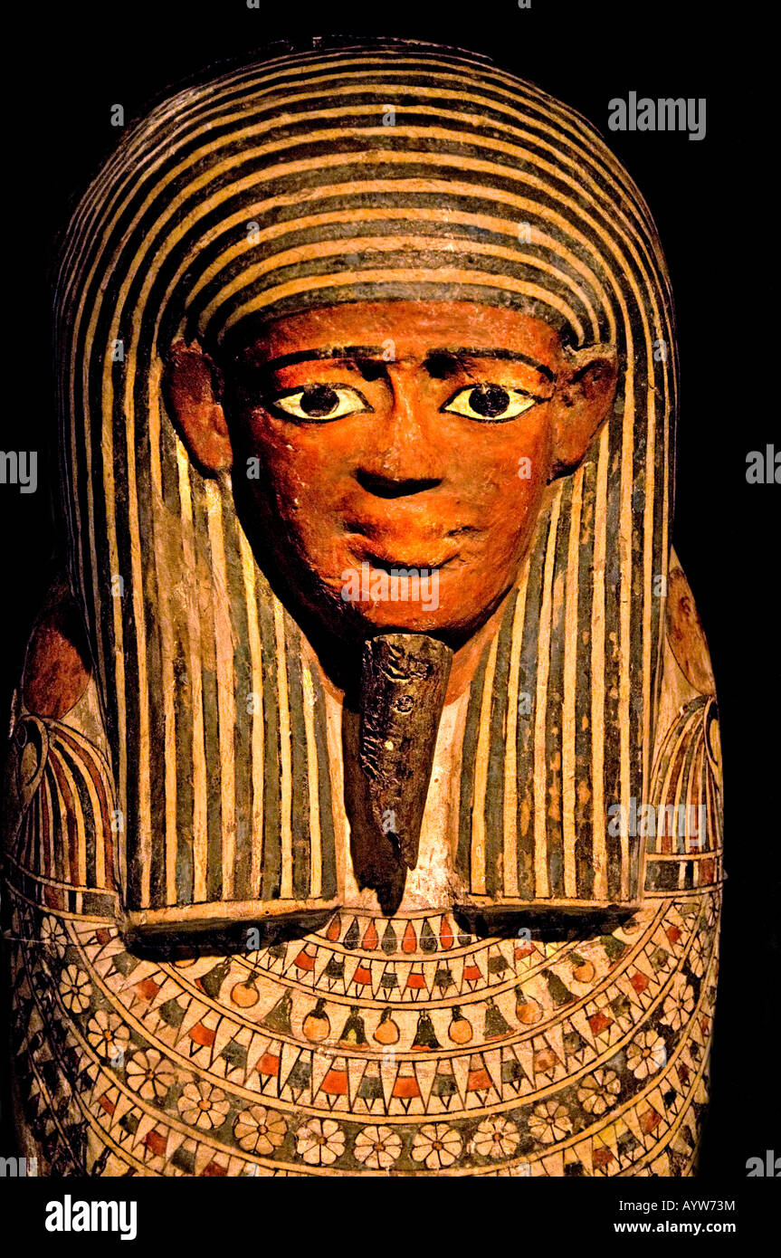 Keref Coffin mummy sarcophagus Egypt Egyptian tomb 525 B.C. 26th dynasty Stock Photo