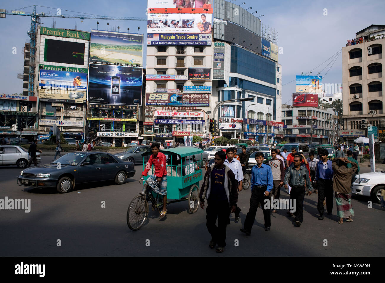 Daily congestion in Gulshan Bangladesh Stock Photo
