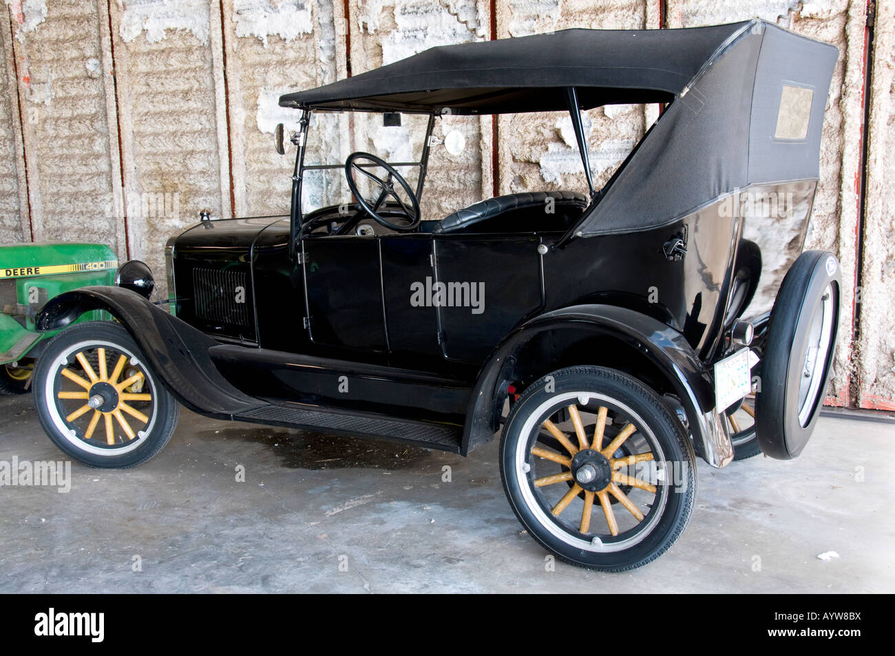 A 1928 Model T Ford 4-door touring car. Stock Photo
