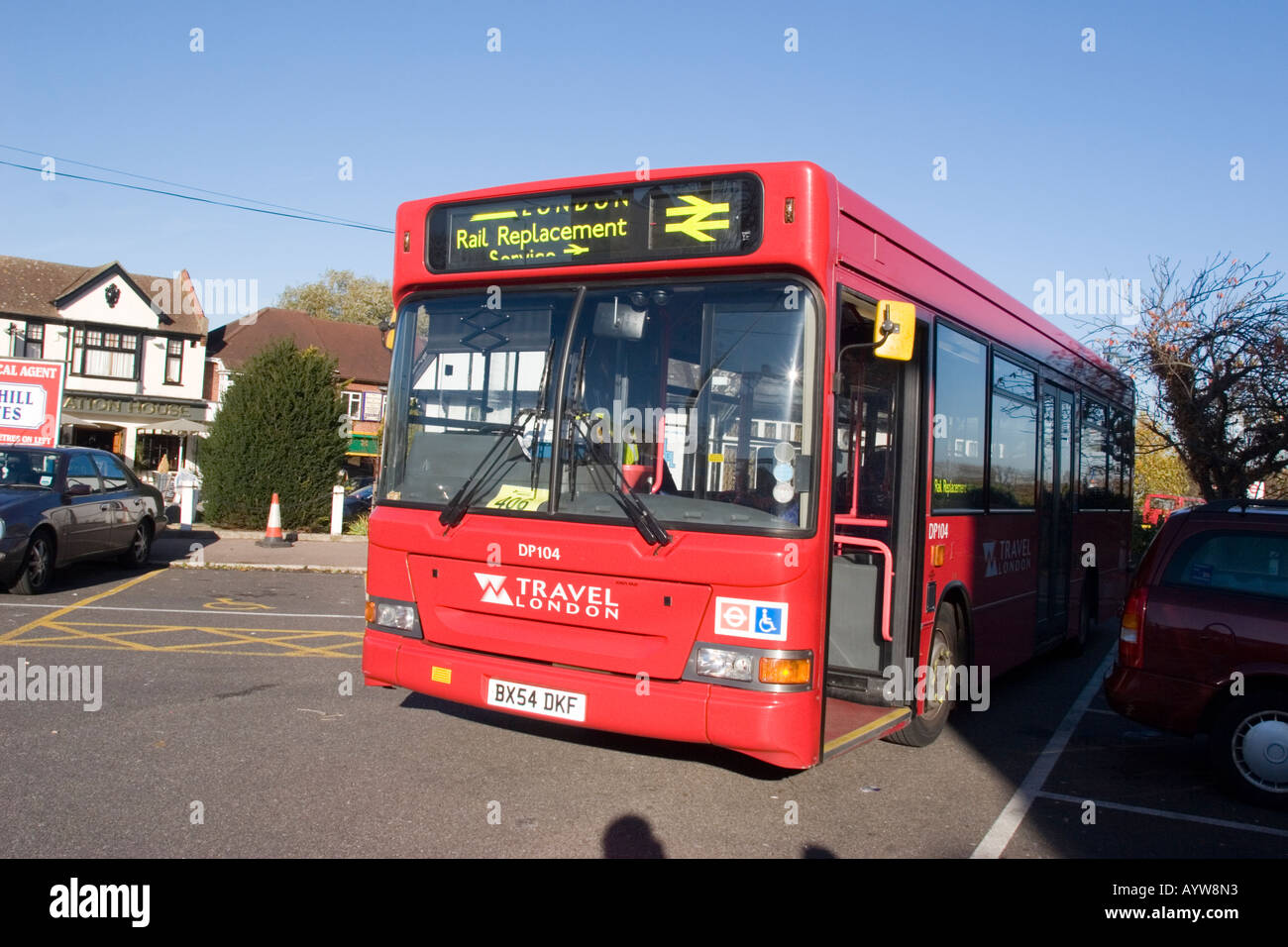 Single decker rail replacement bus, Travel London GB UK Stock Photo Alamy