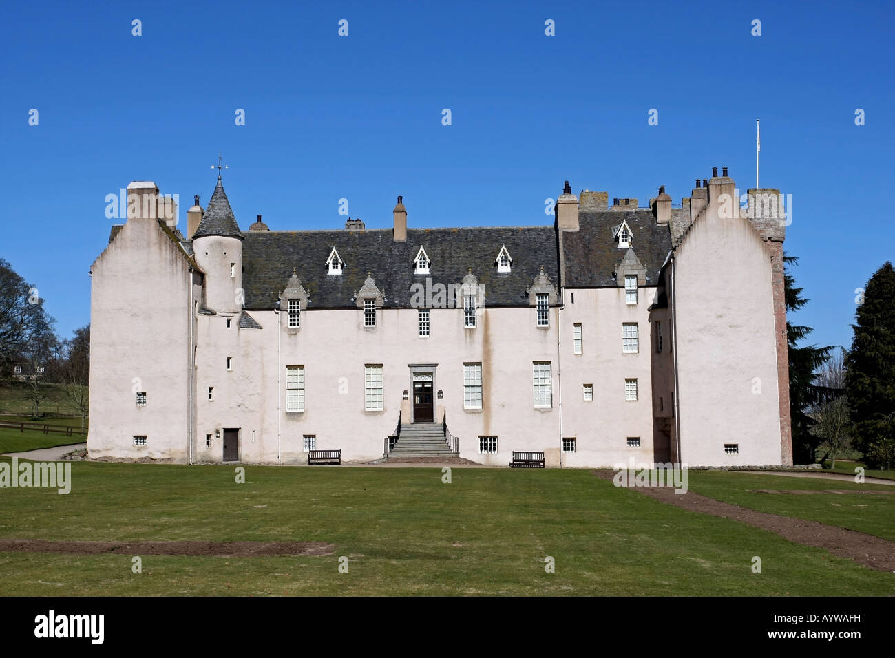 Historic Drum castle near Banchory, Aberdeenshire, Scotland, UK Stock