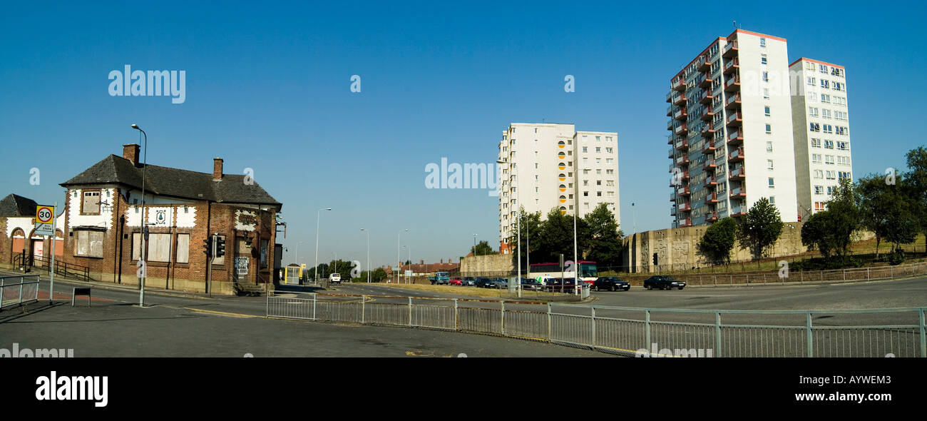 Knowsley Heights, Liverpool, Merseyside and the Bluebell public house