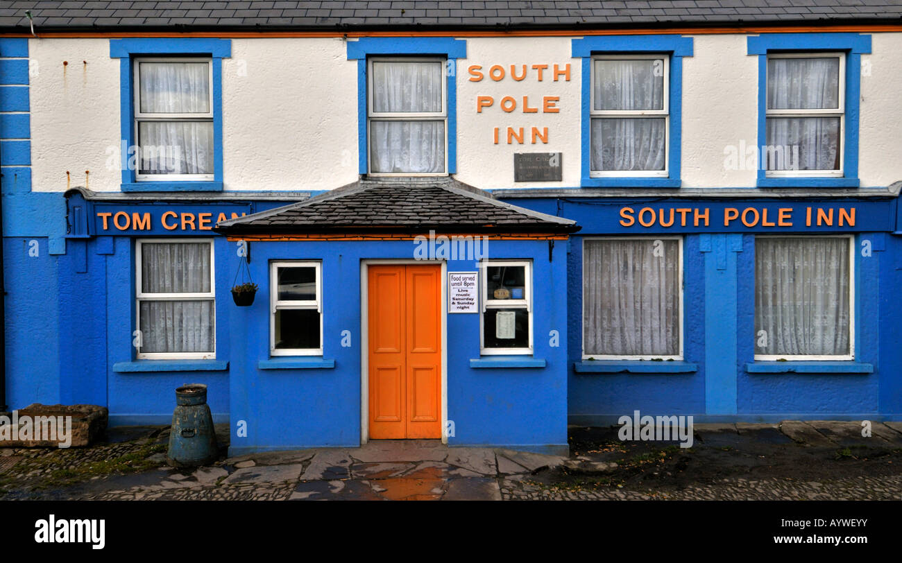 Tom Crean pub, The South Pole Inn, Anascaul, Dingle Peninsula, County Co Kerry, Ireland. Stock Photo