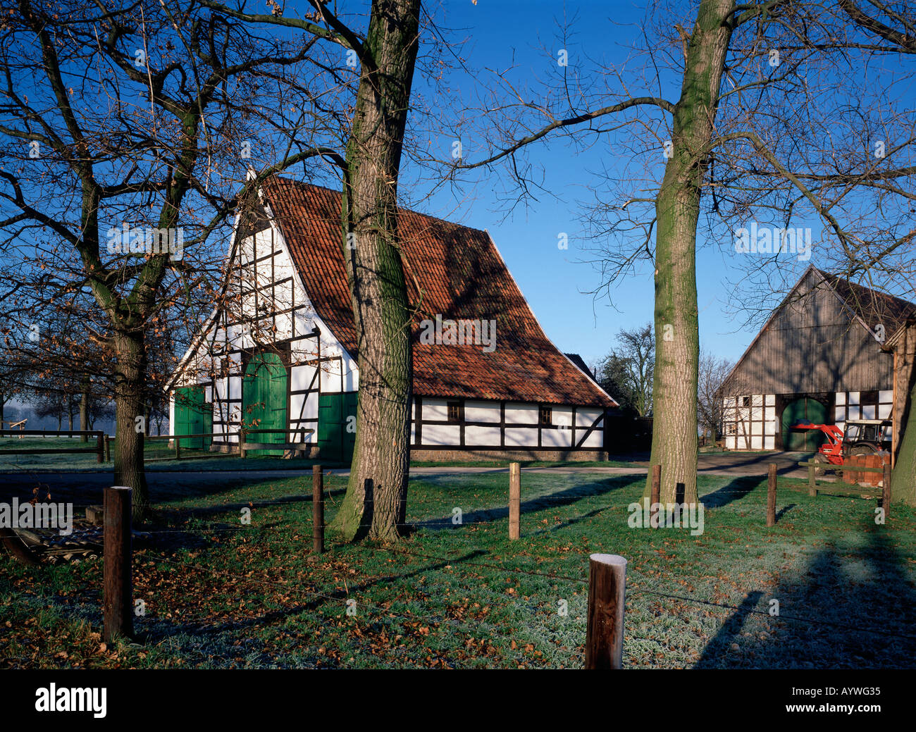 Bauernhof Im Muensterland Bei Ahlen Dolberg Stock Photo Alamy