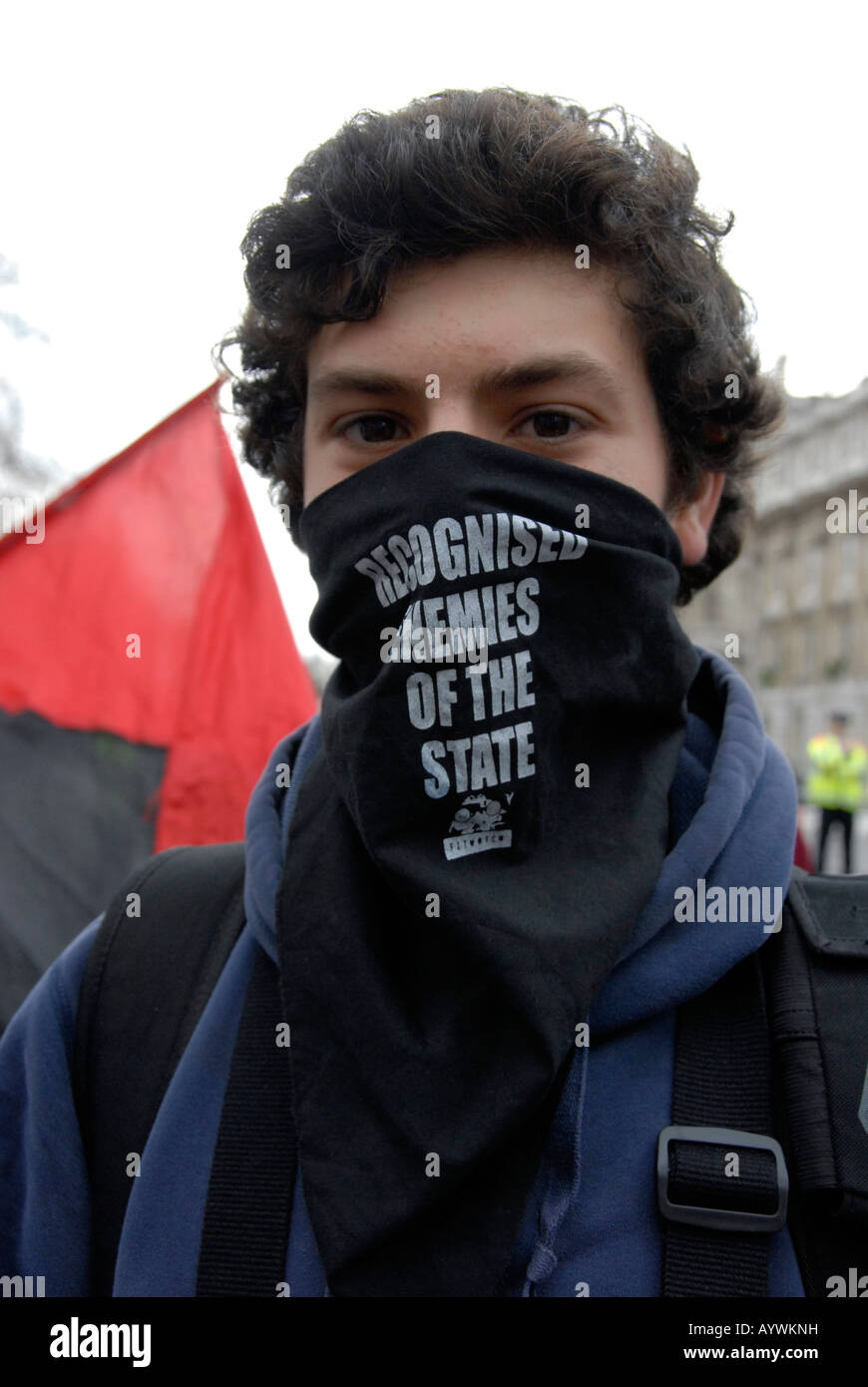 Anarchist Federation group  Class War at Stop the War demo March 15 2008. Stock Photo