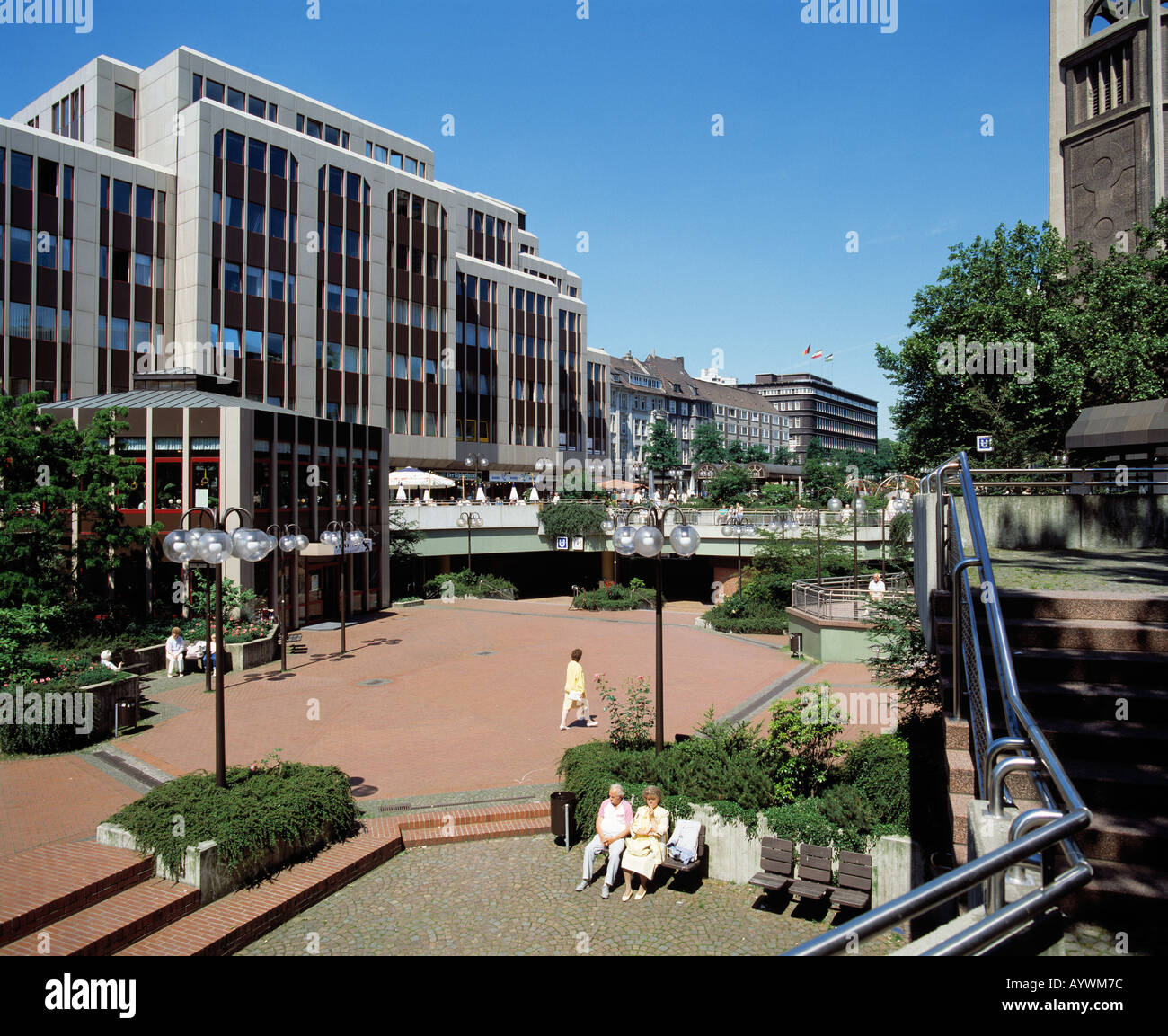 Heinrich Koenig-Platz in Gelsenkirchen, Ruhrgebiet, Nordrhein-Westfalen Stock Photo