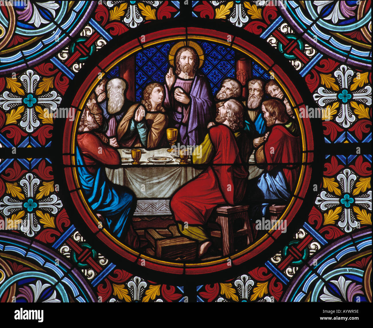 Switzerland, CH-Basle, Rhine, minster, glass window, church window ...