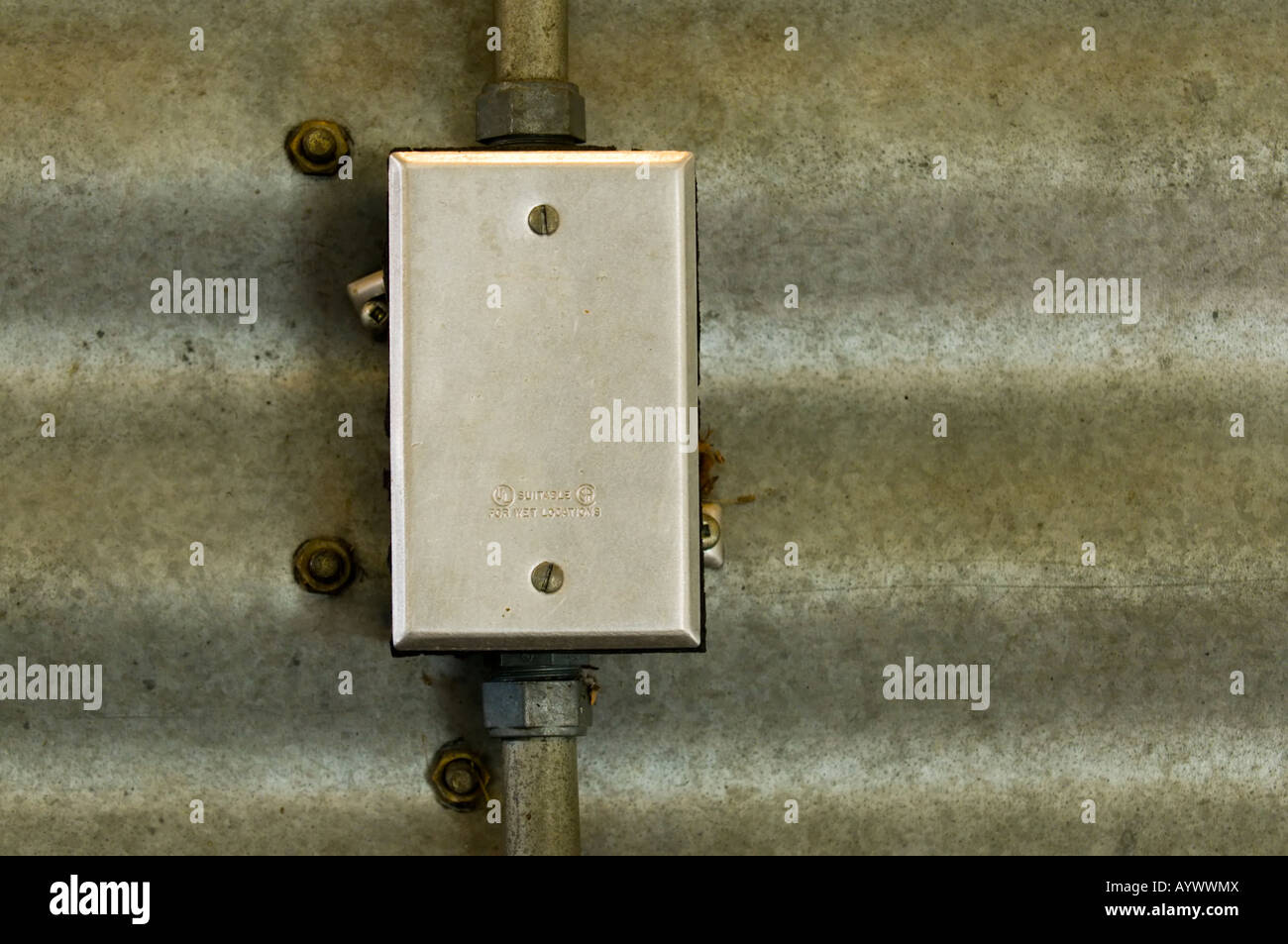 waterproof electrical junction box installed in a wet location in