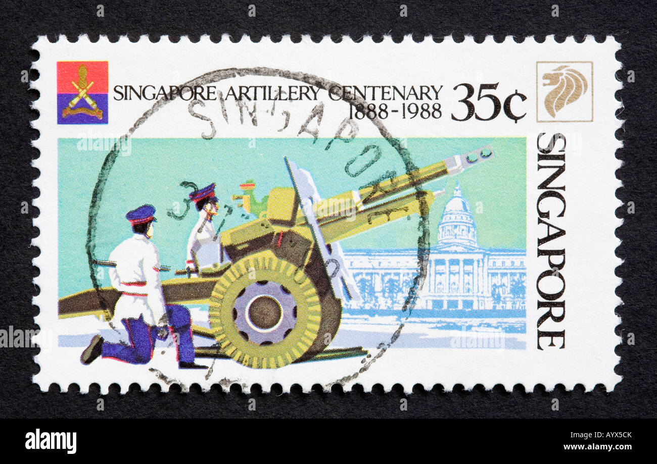 Singapore postage stamp Stock Photo Alamy