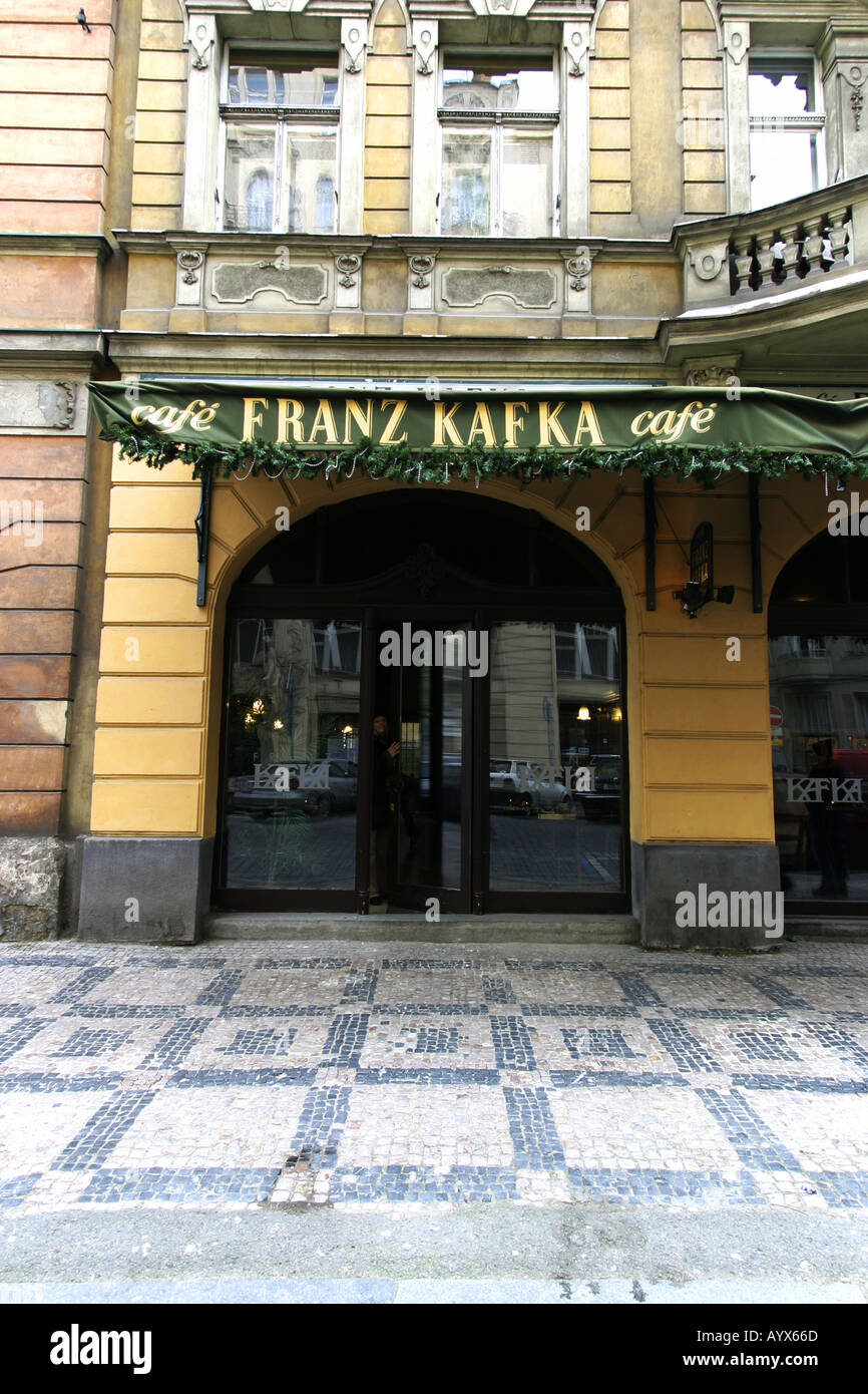 Franz Kafka Cafe prague czech republic Stock Photo