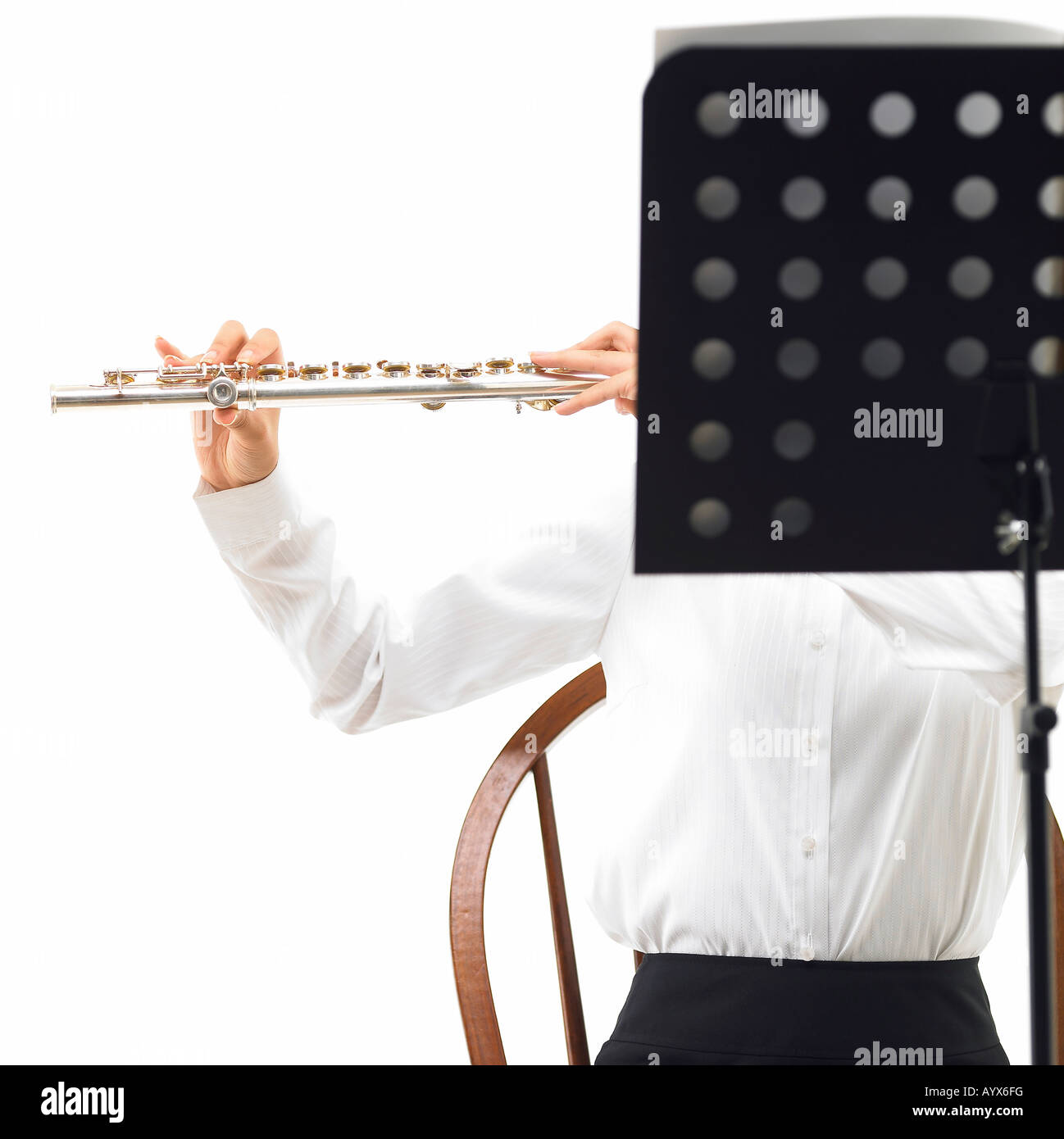 man blowing flute Stock Photo Alamy