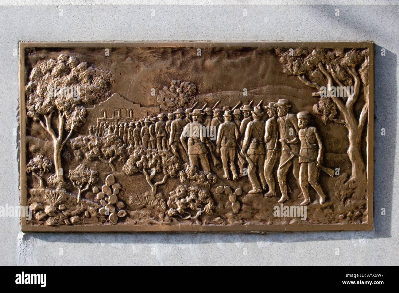 Memorial plaque at the Alamo San Antonio TX Texas USA Stock Photo Alamy