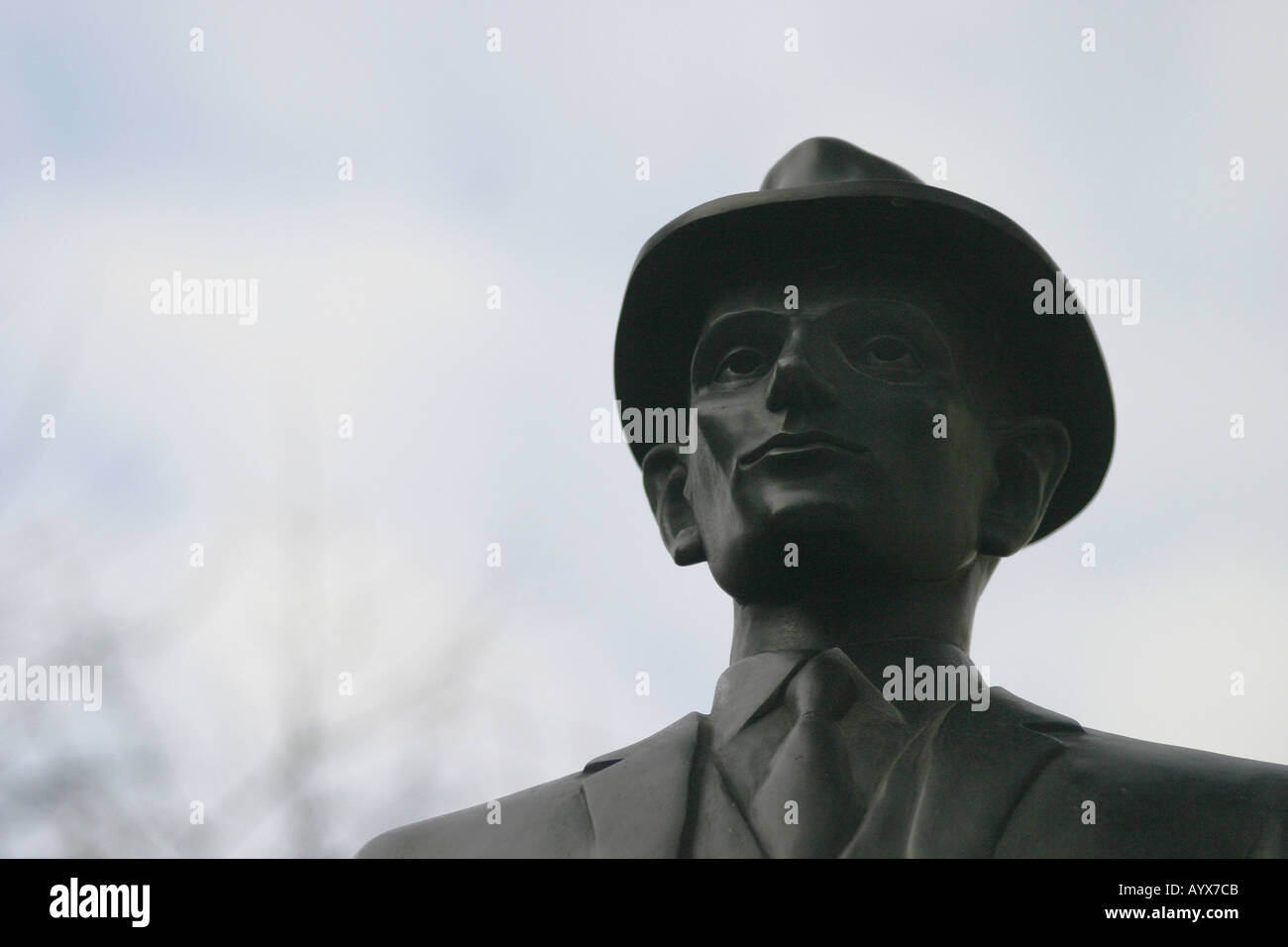 Franz Kafka Statue Prague capital city czech republic portrait head close up Stock Photo Alamy