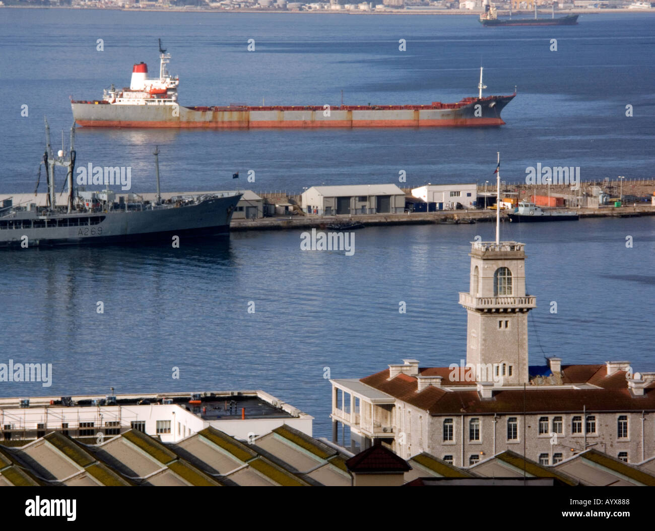 Gibraltar Harbour and Custom House Stock Photo Alamy