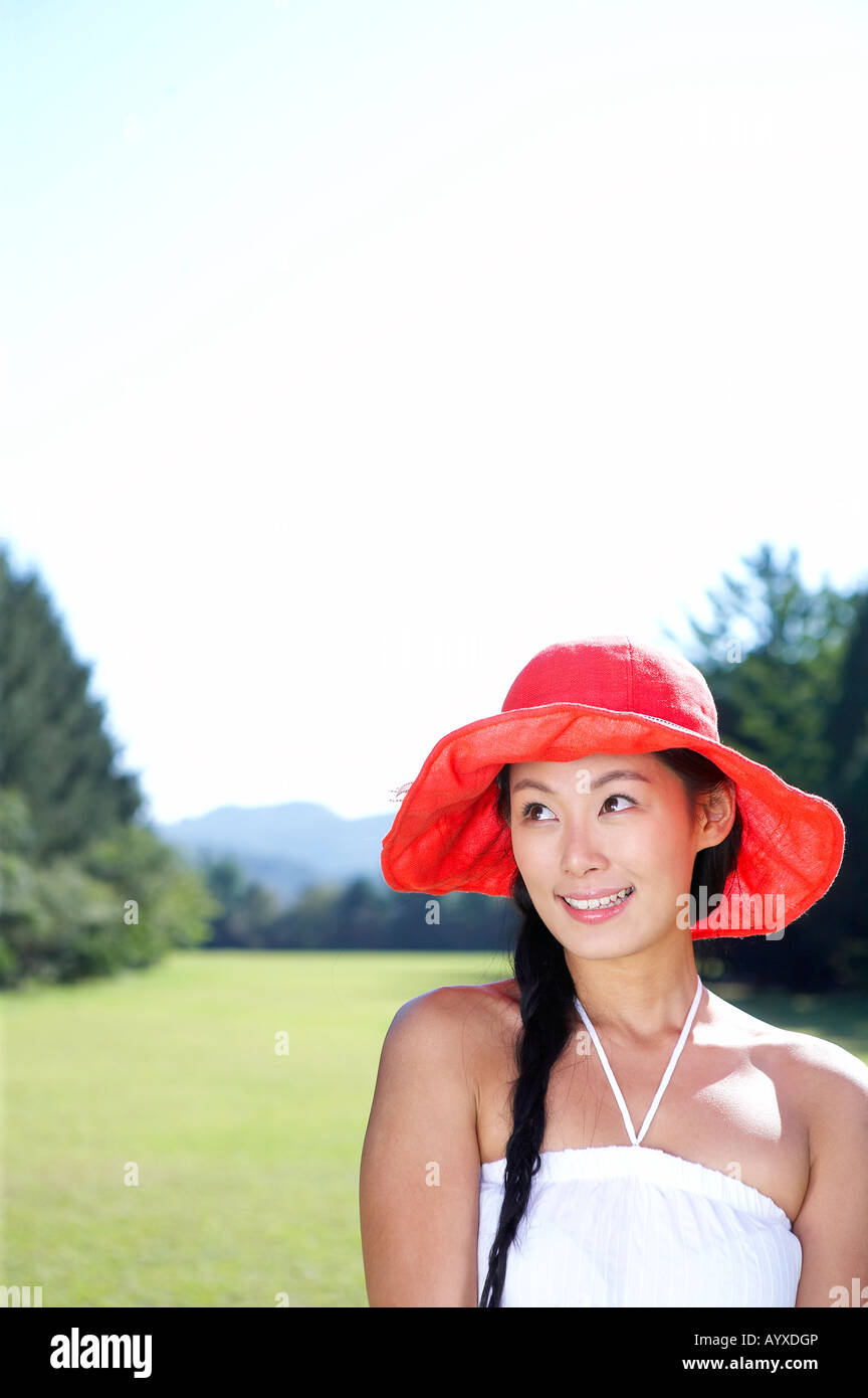Person wearing red hat hi-res stock photography and images - Alamy