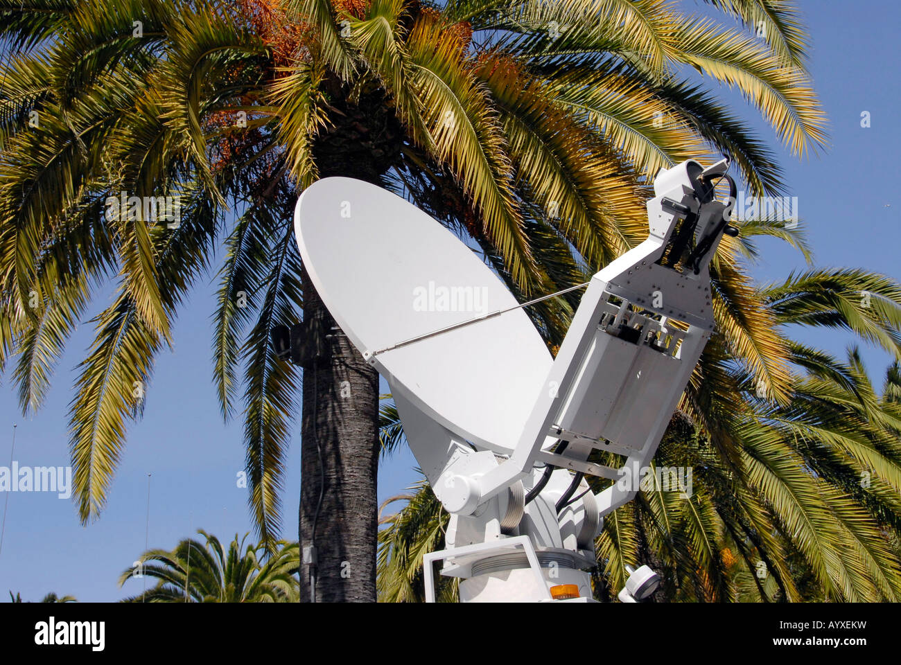 'TV news satellite transmission truck, San Francisco' Stock Photo