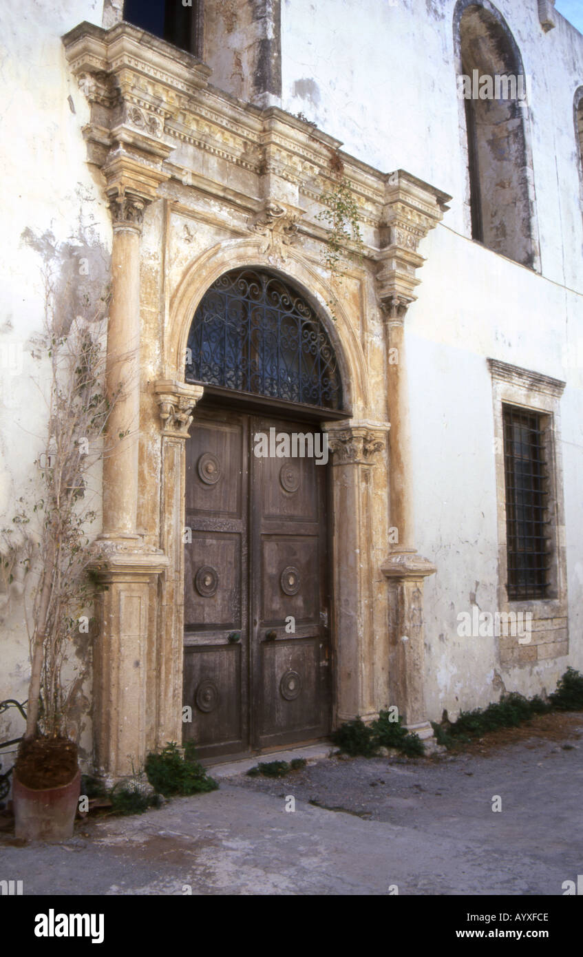 Ancient doorway Rethymnon Crete number 1972 Stock Photo