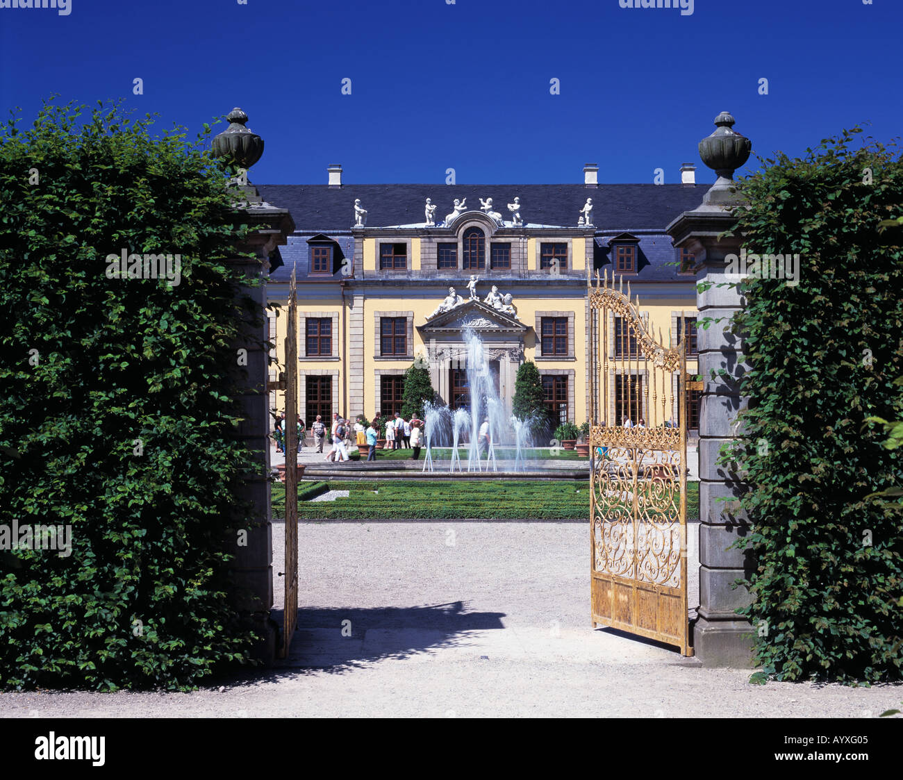 Herrenhaeuser Gaerten, Grosser Garten, Blick durch Goldenes Tor auf das
