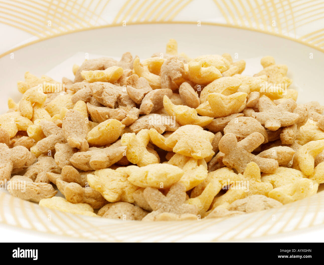 Bowl of Rice Krispies Multigrain Shapes Stock Photo Alamy