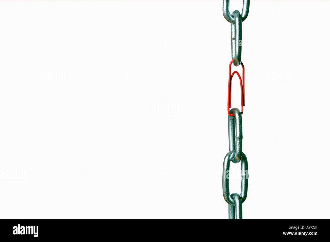 A chain is as strong as its weakest link hires stock photography and