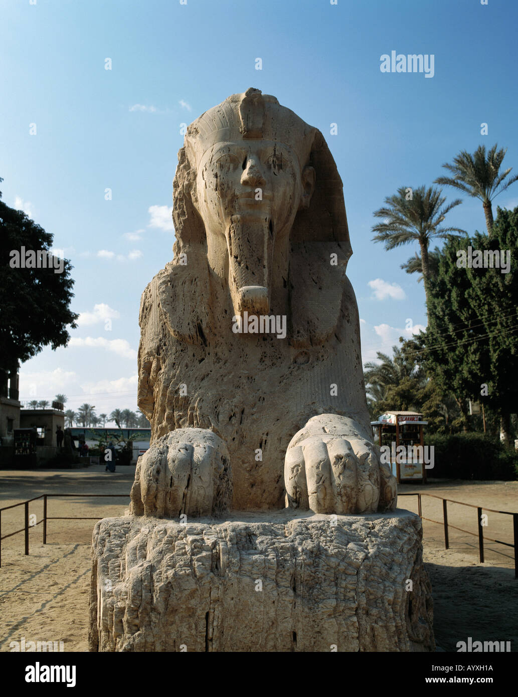 Alabaster-Sphinx in Memphis, Skulptur, Statue Stock Photo - Alamy