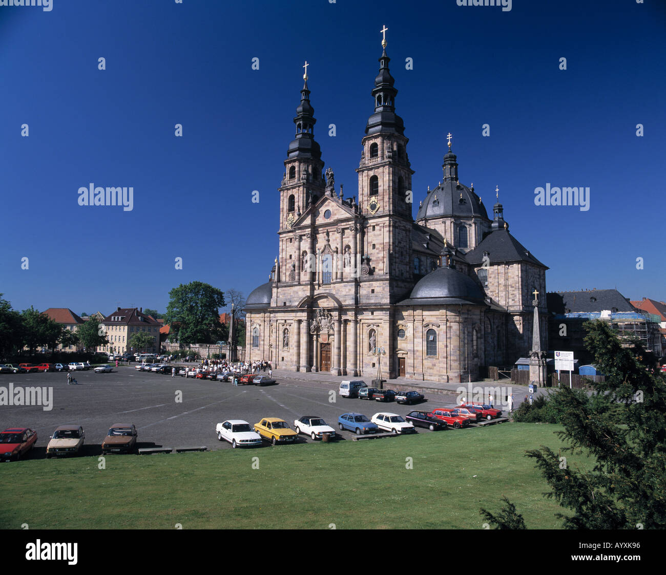Domplatz, Dom zu Fulda, Barock, Fulda, Hessen Stock Photo Alamy